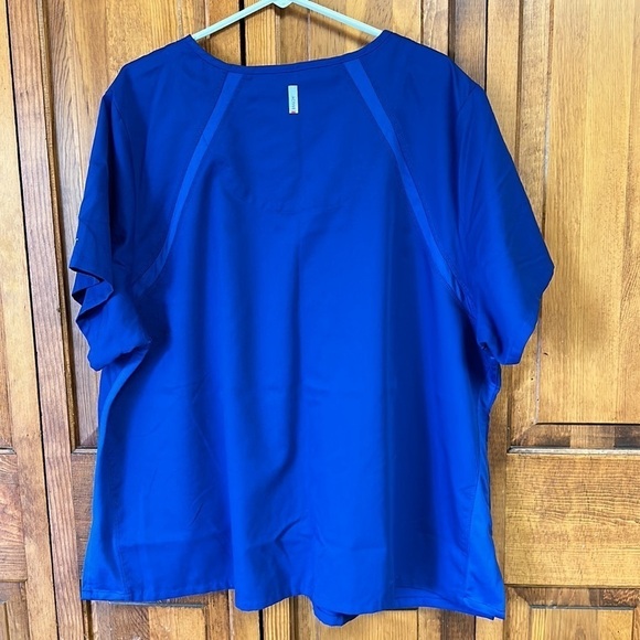 Greys Anatomy by Barco Active Blue Polyester/Rayon Stretch Band Scrub Top 4XL - Picture 2 of 7